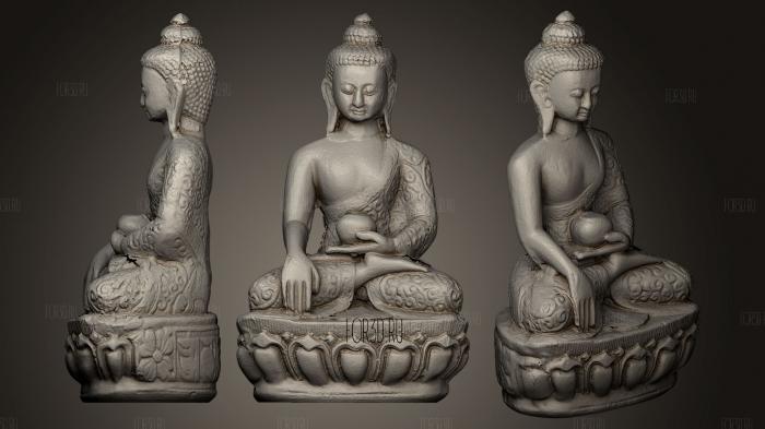 Buddha healing stl model for CNC